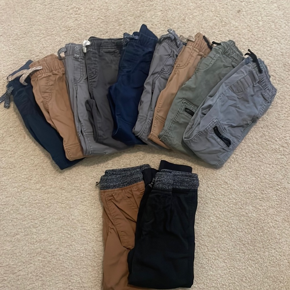 Bundle - 11 Pair of Boys Jogger Pants - All 5T